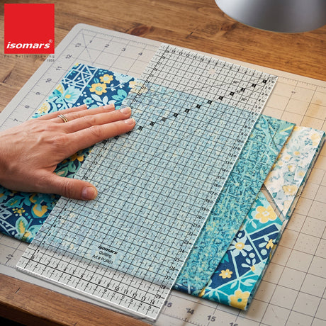 Isomars 6" x 12" Patchwork Quilting Ruler for Sewing & Cutting - Isomars