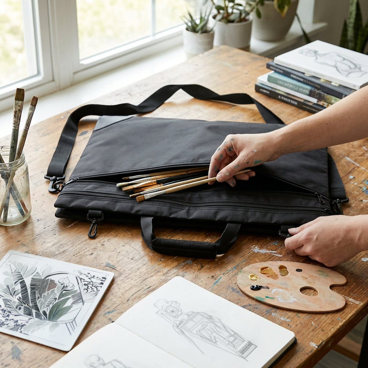 Isomars A1 Art Portfolio Bag with Tool Pouch, 37 x 27 Inches - Isomars
