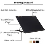 Isomars A1 Drawing Board 25.5 x 35" | Adjustable Angle – Black - Isomars
