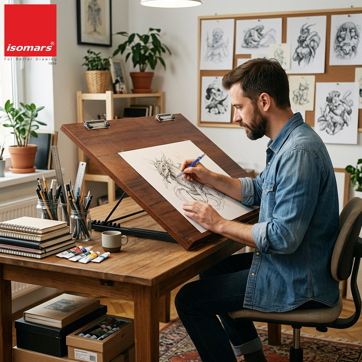 Isomars A2 Drawing Board Artboard | 18.5"x25.5" / 47x64 cm - Half Imperial - Isomars