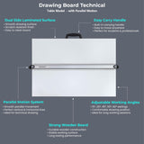 Isomars A2 Drawing Board Table Model Kit (Set of 10 Items) - Comes with 18.5" x 25" Drawing & Drafting Board Ideal for Architects, Engineers, Designers & Artists Students and Professionals - Isomars