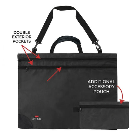 Isomars A3 Art Portfolio Bag with Tool Pouch | Size: 40 x 50 cm / 15.7 x 19.6 inch - Isomars