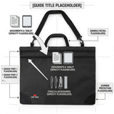 Isomars A3 Art Portfolio Bag with Tool Pouch | Size: 40 x 50 cm / 15.7 x 19.6 inch - Isomars