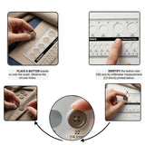 Isomars Acrylic Button Measuring Scale for Tailoring & Fashion Design - Isomars