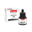 Isomars Acrylic Ink 35ml Deep Black Waterproof Ink with Dropper - Isomars