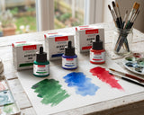 Isomars Acrylic Ink Set of 3: Crimson Red, Forest Green, Primary Blue - Isomars