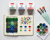 Isomars Acrylic Ink Set of 3: Crimson Red, Forest Green, Primary Blue - Isomars