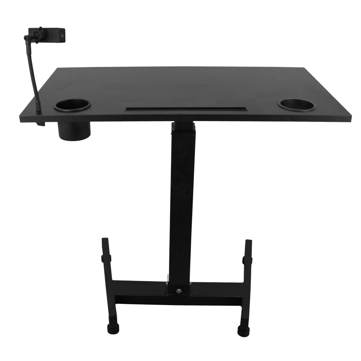 Isomars Airlift Made in India Multipurpose Height Adjustable 'SIT & Stand Laptop Table' with Foot Lever for Breakfast, Online Classes, Other Activities with Large Table Top (Black) - Isomars