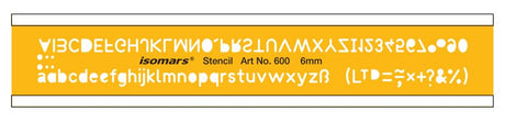 Isomars Alphabet Numbers Lettering Template Stencil - 6mm - Isomars