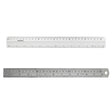 Isomars Aluminium Cutting Rulers Combo Set of 2 (12 Inch & 24 Inch) | Metal Cutting Scale with Inch & CM Markings | Non-Slip Edge for Precision Cutting, Drafting, Measuring & Craft Work - Isomars