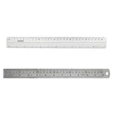 Isomars Aluminium Cutting Rulers Combo Set of 2 (12 Inch & 24 Inch) | Metal Cutting Scale with Inch & CM Markings | Non-Slip Edge for Precision Cutting, Drafting, Measuring & Craft Work - Isomars