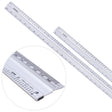 Isomars Aluminium Cutting Rulers Combo Set of 2 (12 Inch & 24 Inch) | Metal Cutting Scale with Inch & CM Markings | Non-Slip Edge for Precision Cutting, Drafting, Measuring & Craft Work - Isomars