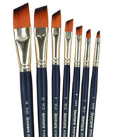 Isomars Angular Paint Brush Set Artist Brushes for Acrylic & Watercolor - Isomars