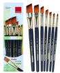 Isomars Angular Paint Brush Set Artist Brushes for Acrylic & Watercolor - Isomars
