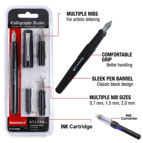 Isomars Arabic Calligraphy Pen Set For Lettering & Writing - Isomars
