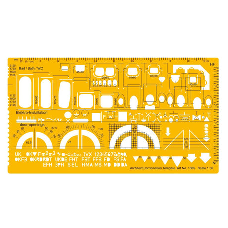 Isomars Architect Combination Template 1:50 Scale – Art 1885 - Isomars