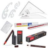Isomars Architect Student Kit for Drawing, Drafting & Designing Complete architect drafting kit with scales, pens, ink, French curves & essential tools for students and professionals - Isomars