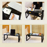 Isomars Bed Desk/Floor Desk Laptop Study Table for Work from Home, Online Classes, Card Games and Kid's Activities (Black - Extra Large) - Isomars