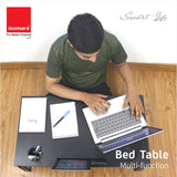 Isomars Bed Desk/Floor Desk Laptop Study Table for Work from Home, Online Classes, Card Games and Kid's Activities (Black - Extra Large) - Isomars