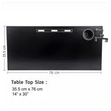 Isomars Bed Desk/Floor Desk with Mobile Holder 76cm x 35.5cm (30" x 14") Laptop Study Table for Work from Home, Online Classes, Card Games and Kid's Activities (Black) - Isomars