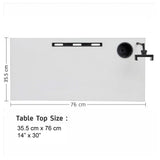 Isomars Bed Desk/Floor Desk with Mobile Holder 76cm x 35.5cm (30" x 14") Laptop Study Table for Work from Home, Online Classes, Card Games and Kid's Activities (White) - Isomars