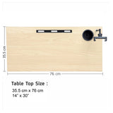 Isomars Bed Desk/Floor Desk with Mobile Holder 76cm x 35.5cm (30" x 14") Laptop Study Table for Work from Home, Online Classes, Card Games and Kid's Activities (Wooden) - Isomars