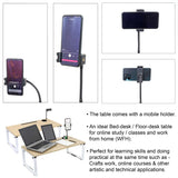Isomars Bed Desk/Floor Desk with Mobile Holder 76cm x 35.5cm (30" x 14") Laptop Study Table for Work from Home, Online Classes, Card Games and Kid's Activities (Wooden) - Isomars