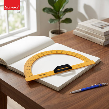 Isomars Blackboard/Whiteboard Teacher's Protractor - 180 Degrees - Large Size - Isomars