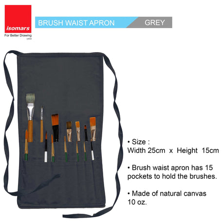 Isomars Brush Waist Apron Grey - Isomars