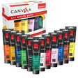 Isomars Canvaa Acrylic Paint 100ml - Set of 12 Vibrant Pigmented & Fadeproof Colors - ARTIST SERIES - For Canvas Painting, Scrap Book, Paper Board, Wood & Terracotta - Isomars