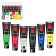 Isomars Canvaa Acrylic Paint 40ml - Set of 6 Vibrant Pigmented & Fadeproof Colors - ARTIST SERIES - For Canvas Painting, Scrap Book, Paper Board, Wood & Terracotta - Isomars