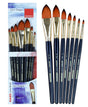 Isomars Cat's Tongue Paint Brush Set of 7 | Sizes 1, 2, 4, 6, 8, 10, 12 - Isomars
