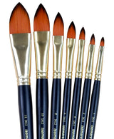 Isomars Cat's Tongue Paint Brush Set of 7 | Sizes 1, 2, 4, 6, 8, 10, 12 - Isomars