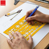 Isomars Designing Templates Combo Set of 8 | Engineering, Architecture & Interior Design Drafting Stencil Kit with General Purpose Template, Furniture, Electrical & Geometric Templates for Drawing & Drafting - Isomars