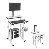 Isomars Desktop & Laptop Multipurpose Table and Adjustable Height & angles, Computer Workstation, Monitor Arm Pipe - Useful for Using Gadgets Like Desktop, Laptop Made In India (WHITE) - Isomars
