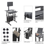 Isomars Desktop & Laptop Multipurpose Table and Adjustable Height & angles, Computer Workstation, Monitor Arm Pipe - Useful for Using Gadgets Like Desktop, Laptop Made In India (Black) - Isomars