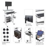 Isomars Desktop & Laptop Multipurpose Table and Adjustable Height & angles, Computer Workstation, Monitor Arm Pipe - Useful for Using Gadgets Like Desktop, Laptop Made In India (WHITE) - Isomars