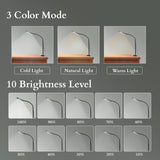 Isomars Desktop Table lamp, Overhead LED Desk Lamp Light, Table Holding clamp, Study, Computer lamp, 24" Light bar Flexible Gooseneck, 3 Color Mode, for Desktop, Bedroom, Office, Reading, etc - Isomars