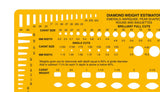 Isomars Diamond Weight Estimator with Multiple Cut Jewelry Design Drawing Drafting Template Stencil - 236 x 108mm - Isomars