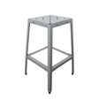 Isomars Drafting Metal Stool - Detachable Stool for Engineers, Architects, Draughtsman with 24" Height & Seat Size 10.5" Full Metal Body (Grey) - Isomars