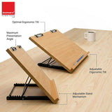Isomars Drawing Board - Table Model Foldable Board with Clips - Drawing & Drafting Board - Isomars