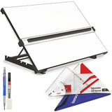 Isomars Drawing Board Table Model Kit Combo with 5 Adjustable Working Angles - A2 Size - 18.5" x 25"(Adjustable-Set of 3) - Isomars
