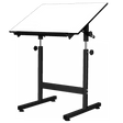 Isomars Drawing Drafting Board Table - Scholar Adjustable Height & Angle with White Laminated Plain Board 25.5"x35" - Isomars