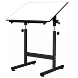 Isomars Drawing Drafting Board Table - Scholar Adjustable Height & Angle with White Laminated Plain Board 25.5"x35" - Isomars