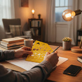 Isomars Electrical Drawing Template, Electro Stencil, Orange Plastic, 154x154mm - Isomars