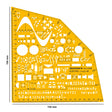 Isomars Electrical Drawing Template, Electro Stencil, Orange Plastic, 154x154mm - Isomars