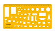 Isomars Electricity Template, 1:100 Scale Drawing Stencil, Orange - Isomars