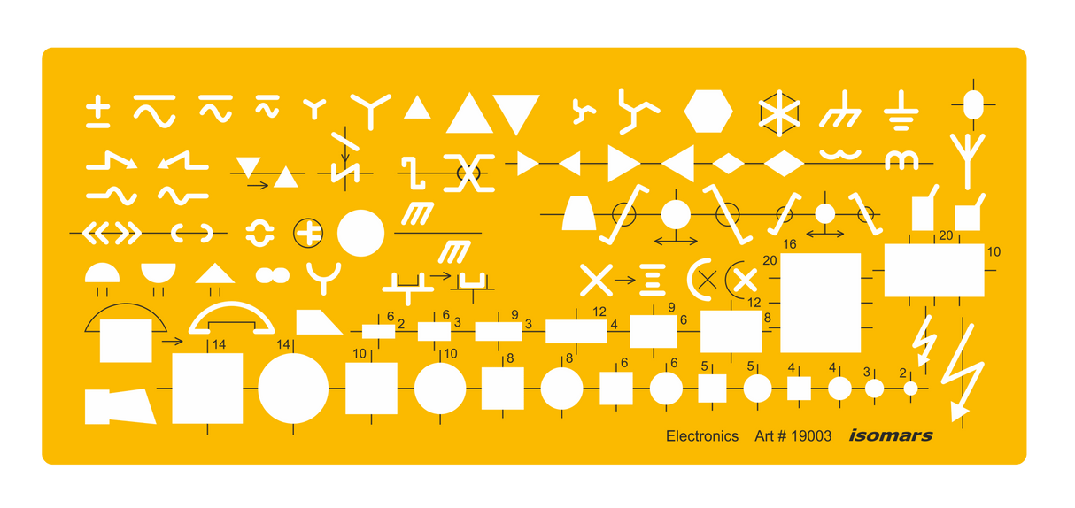 Isomars Electronics Circuit Design Template Stencil - Isomars