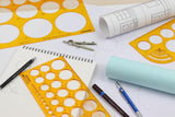 Isomars Ellipse Drawing Template 10°–50° Drafting Stencil - Isomars