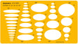 Isomars Ellipse Drawing Template 10°–50° Drafting Stencil - Isomars